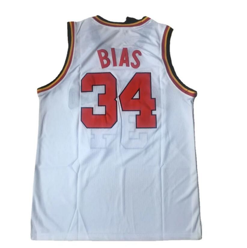 2024 Men NCAA Len Bias #34 Maryland Terrapins College Basketball  white jerseys->youth nfl jersey->Youth Jersey